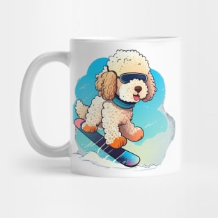 Plant a Tree and Look Stylish - Poodle Snowboarding Design Mug